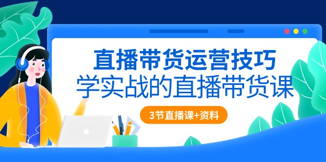 （10229期）直播带货运营技巧，学实战的直播带货课（3节直播课+配套资料）-518网创